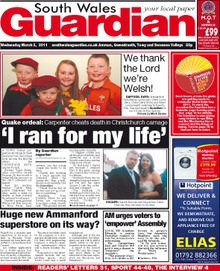 South wales guardian front cover